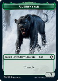 Guenhwyvar Token - Adventures in the Forgotten Realms (AFR) #13 - Token Magic: The Gathering Trading Card