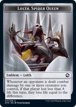 Emblem - Lolth, Spider Queen - Adventures in the Forgotten Realms Magic: The Gathering trading card