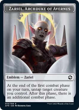 Emblem - Zariel, Archduke of Avernus - Adventures in the Forgotten Realms Magic: The Gathering trading card