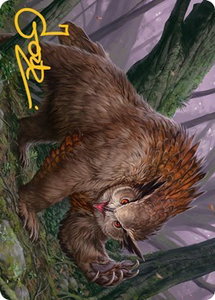 Owlbear Art Card (Gold-Stamped Signature) - Art Series: Adventures in the Forgotten Realms (ASAFR) #15 - Special Magic: The Gathering Trading Card