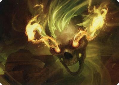Flameskull Art Card - Art Series: Adventures in the Forgotten Realms (ASAFR) #14 - Special Magic: The Gathering Trading Card