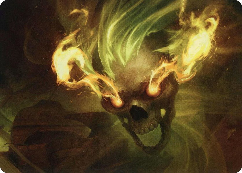 Flameskull Art Card trading card from Art Series: Adventures in the Forgotten Realms Flameskull Art Card - Art Series: Adventures in the Forgotten Realms Magic: The Gathering trading card