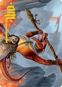 Kobold Art Card (Gold-Stamped Signature) - Art Series: Adventures in the Forgotten Realms (ASAFR) #22 - Special Magic: The Gathering Trading Card