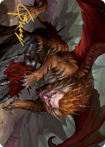 Manticore Art Card (Gold-Stamped Signature) - Art Series: Adventures in the Forgotten Realms (ASAFR) #6 - Special Magic: The Gathering Trading Card
