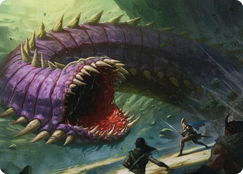 Purple Worm Art Card trading card from Art Series: Adventures in the Forgotten Realms Purple Worm Art Card - Art Series: Adventures in the Forgotten Realms Magic: The Gathering trading card