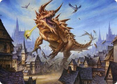 Tarrasque Art Card - Art Series: Adventures in the Forgotten Realms (ASAFR) #19 - Special Magic: The Gathering Trading Card