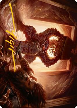 Xorn Art Card (Gold-Stamped Signature) trading card from Art Series: Adventures in the Forgotten Realms Xorn Art Card (Gold-Stamped Signature) - Art Series: Adventures in the Forgotten Realms Magic: The Gathering trading card