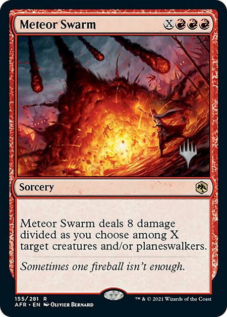 Meteor Swarm - Promo Pack: Adventures in the Forgotten Realms Magic: The Gathering trading card