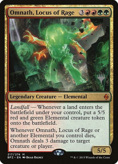 Omnath, Locus of Rage - Promo Pack: Adventures in the Forgotten Realms Magic: The Gathering trading card