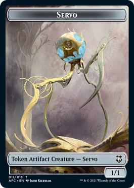 Servo // Zombie Double-Sided Token - Commander: Adventures in the Forgotten Realms Magic: The Gathering trading card