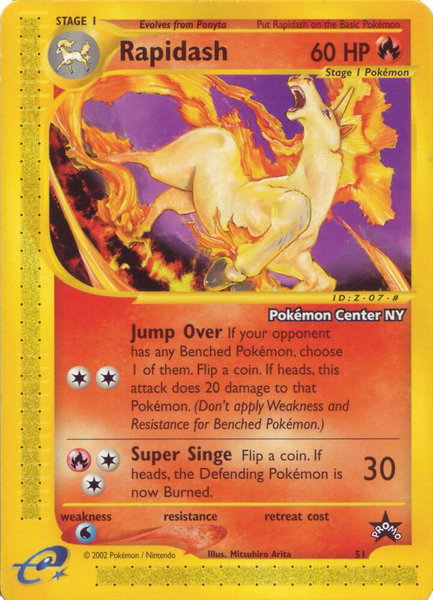 Rapidash [Pokemon Center NY] - WoTC Promo Pokémon trading card