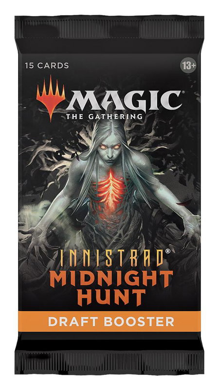 Innistrad: Midnight Hunt - Draft Booster Pack trading card from Innistrad: Midnight Hunt Innistrad: Midnight Hunt - Draft Booster Pack - Innistrad: Midnight Hunt Magic: The Gathering trading card