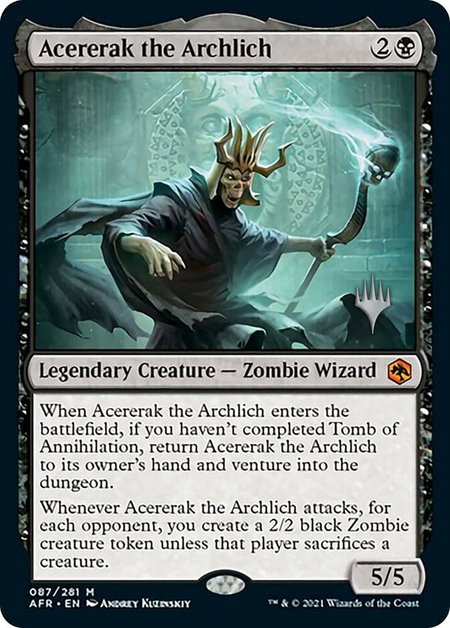 Acererak the Archlich - Promo Pack: Adventures in the Forgotten Realms Magic: The Gathering trading card