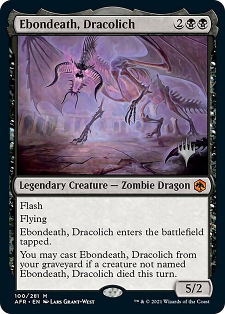 Ebondeath, Dracolich - Promo Pack: Adventures in the Forgotten Realms Magic: The Gathering trading card