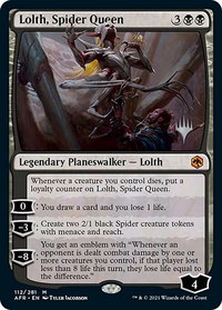 Lolth, Spider Queen - Promo Pack: Adventures in the Forgotten Realms (PPAFR) #112 - Mythic Rare Magic: The Gathering Trading Card