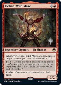 Delina, Wild Mage - Promo Pack: Adventures in the Forgotten Realms (PPAFR) #138 - Rare Magic: The Gathering Trading Card