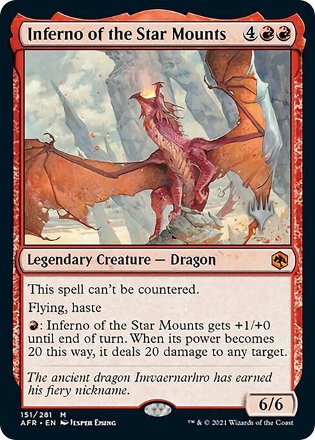 Inferno of the Star Mounts - Promo Pack: Adventures in the Forgotten Realms Magic: The Gathering trading card