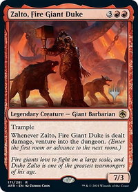 Zalto, Fire Giant Duke - Promo Pack: Adventures in the Forgotten Realms (PPAFR) #171 - Rare Magic: The Gathering Trading Card