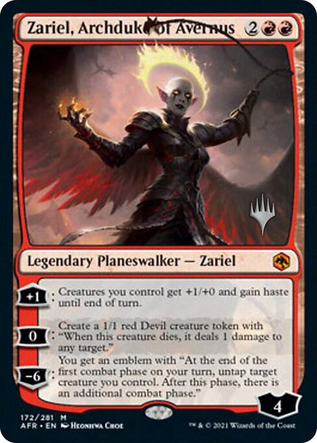 Zariel, Archduke of Avernus - Promo Pack: Adventures in the Forgotten Realms Magic: The Gathering trading card
