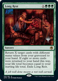 Long Rest - Promo Pack: Adventures in the Forgotten Realms (PPAFR) #193 - Rare Magic: The Gathering Trading Card