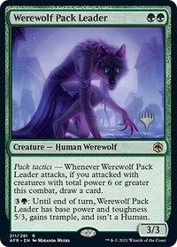 Werewolf Pack Leader - Promo Pack: Adventures in the Forgotten Realms (PPAFR) #211 - Rare Magic: The Gathering Trading Card