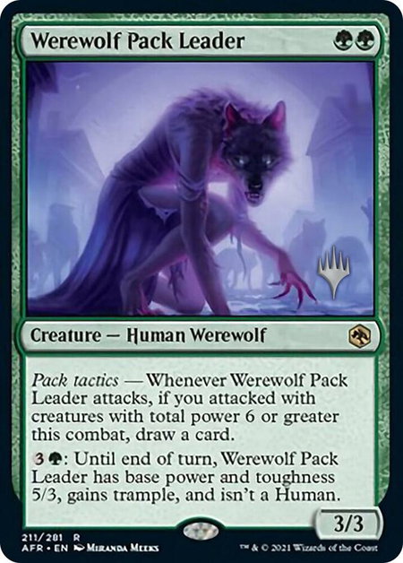 Werewolf Pack Leader - Promo Pack: Adventures in the Forgotten Realms Magic: The Gathering trading card