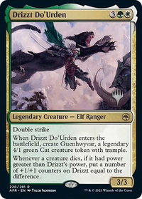 Drizzt Do'Urden - Promo Pack: Adventures in the Forgotten Realms (PPAFR) #220 - Rare Magic: The Gathering Trading Card