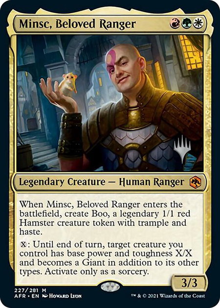 Minsc, Beloved Ranger - Promo Pack: Adventures in the Forgotten Realms Magic: The Gathering trading card