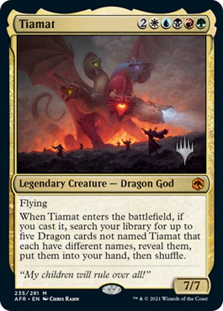 Tiamat - Promo Pack: Adventures in the Forgotten Realms Magic: The Gathering trading card