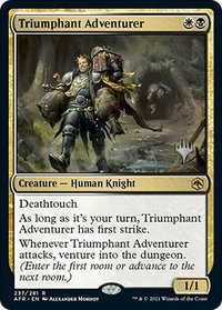 Triumphant Adventurer - Promo Pack: Adventures in the Forgotten Realms (PPAFR) #237 - Rare Magic: The Gathering Trading Card