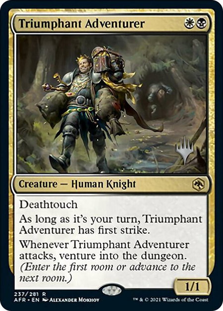 Triumphant Adventurer - Promo Pack: Adventures in the Forgotten Realms Magic: The Gathering trading card