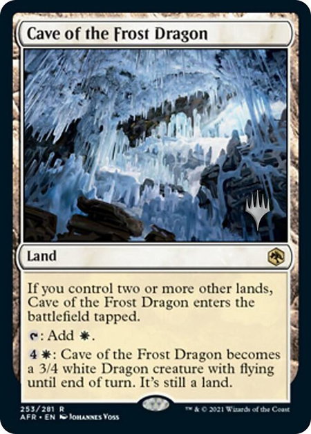 Cave of the Frost Dragon - Promo Pack: Adventures in the Forgotten Realms Magic: The Gathering trading card