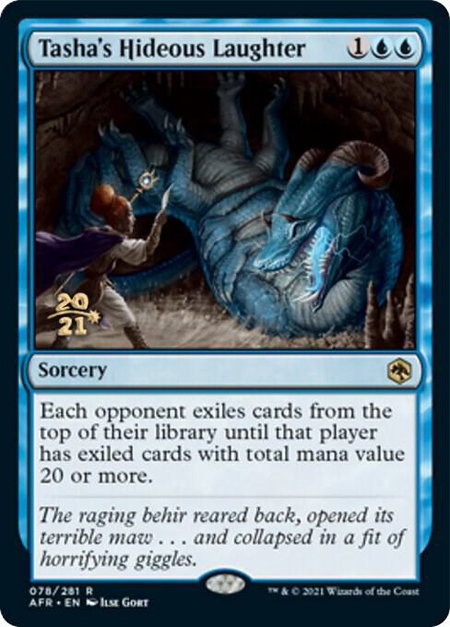 Tasha's Hideous Laughter - Prerelease Cards Magic: The Gathering trading card
