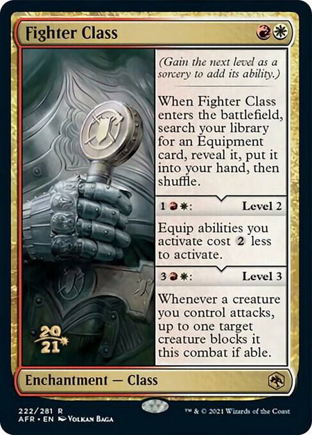 Fighter Class trading card from Prerelease Cards Fighter Class - Prerelease Cards Magic: The Gathering trading card