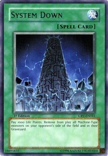 System Down trading card from Cybernetic Revolution System Down - Cybernetic Revolution YuGiOh trading card