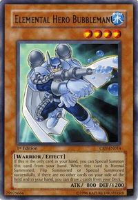 Elemental Hero Bubbleman - Cybernetic Revolution (CRV) #CRV-EN014 - Rare YuGiOh Trading Card