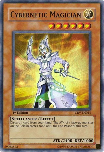 Cybernetic Magician trading card from Cybernetic Revolution Cybernetic Magician - Cybernetic Revolution YuGiOh trading card