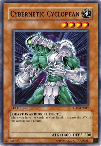Cybernetic Cyclopean trading card from Cybernetic Revolution Cybernetic Cyclopean - Cybernetic Revolution YuGiOh trading card