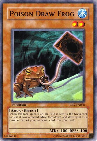 Poison Draw Frog trading card from Cybernetic Revolution Poison Draw Frog - Cybernetic Revolution YuGiOh trading card