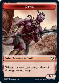 Devil // Faerie Dragon Double-Sided Token - Adventures in the Forgotten Realms (AFR) #11 // 4 - Token Magic: The Gathering Trading Card