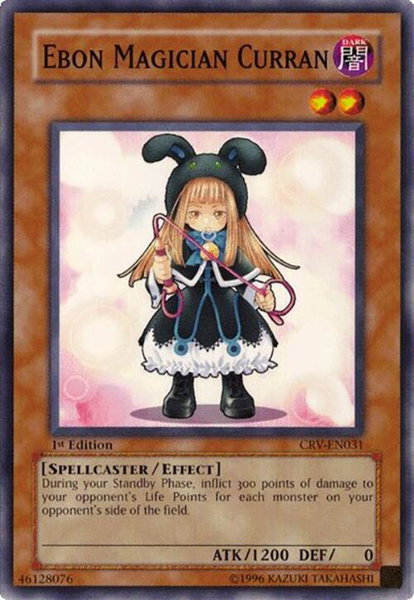 Ebon Magician Curran trading card from Cybernetic Revolution Ebon Magician Curran - Cybernetic Revolution YuGiOh trading card