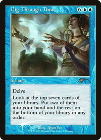Dig Through Time (Retro Frame) - WPN & Gateway Promos (WPN) #2 - Rare Magic: The Gathering Trading Card