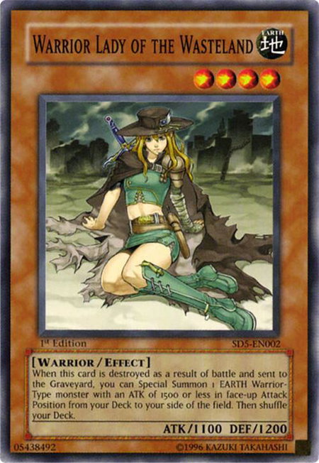 Warrior Lady of the Wasteland trading card from Structure Deck: Warrior's Triumph Warrior Lady of the Wasteland - Structure Deck: Warrior's Triumph YuGiOh trading card