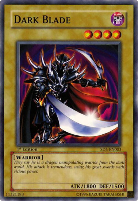 Dark Blade trading card from Structure Deck: Warrior's Triumph Dark Blade - Structure Deck: Warrior's Triumph YuGiOh trading card