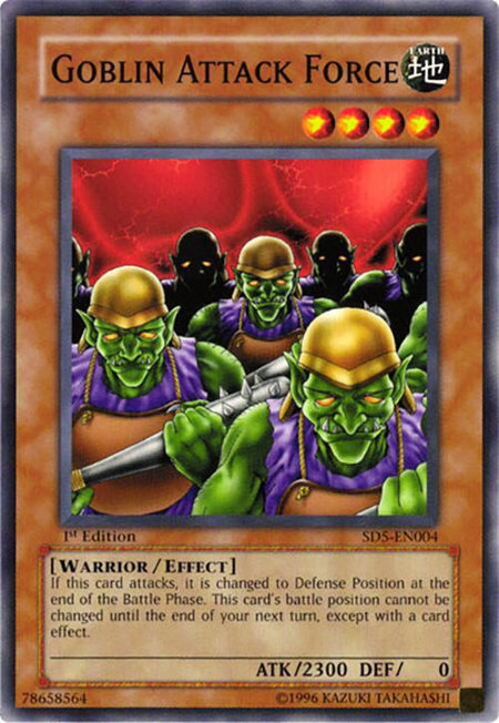 Goblin Attack Force trading card from Structure Deck: Warrior's Triumph Goblin Attack Force - Structure Deck: Warrior's Triumph YuGiOh trading card