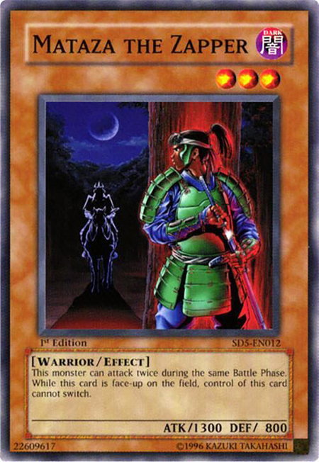 Mataza the Zapper trading card from Structure Deck: Warrior's Triumph Mataza the Zapper - Structure Deck: Warrior's Triumph YuGiOh trading card