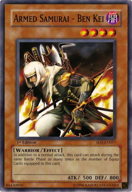 Armed Samurai - Ben Kei trading card from Structure Deck: Warrior's Triumph Armed Samurai - Ben Kei - Structure Deck: Warrior's Triumph YuGiOh trading card