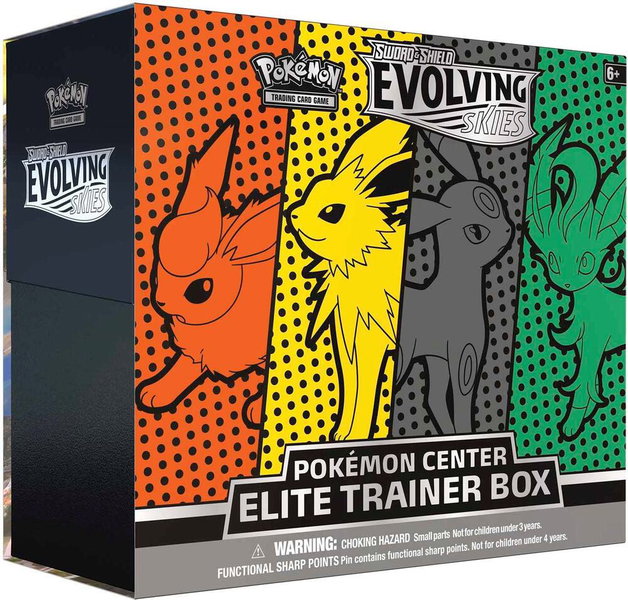 Evolving Skies Pokemon Center Elite Trainer Box [Jolteon/Flareon/Umbreon/Leafeon] (Exclusive) - SWSH07: Evolving Skies Pokémon trading card