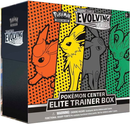 Evolving Skies Pokemon Center Elite Trainer Box [Jolteon/Flareon/Umbreon/Leafeon] (Exclusive) - SWSH07: Evolving Skies Pokémon trading card