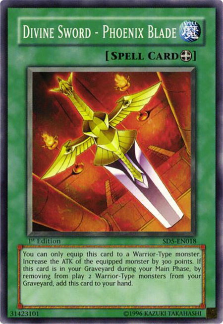 Divine Sword - Phoenix Blade trading card from Structure Deck: Warrior's Triumph Divine Sword - Phoenix Blade - Structure Deck: Warrior's Triumph YuGiOh trading card